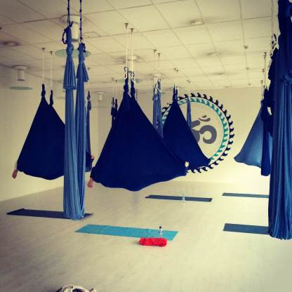 My new favourite, aerial slow flow yoga, stretching the the whole body to a few cm longer... :)