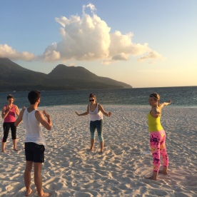 White Island Sunset yoga