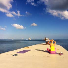 A few silent moments for myself before yoga class in the Keys.